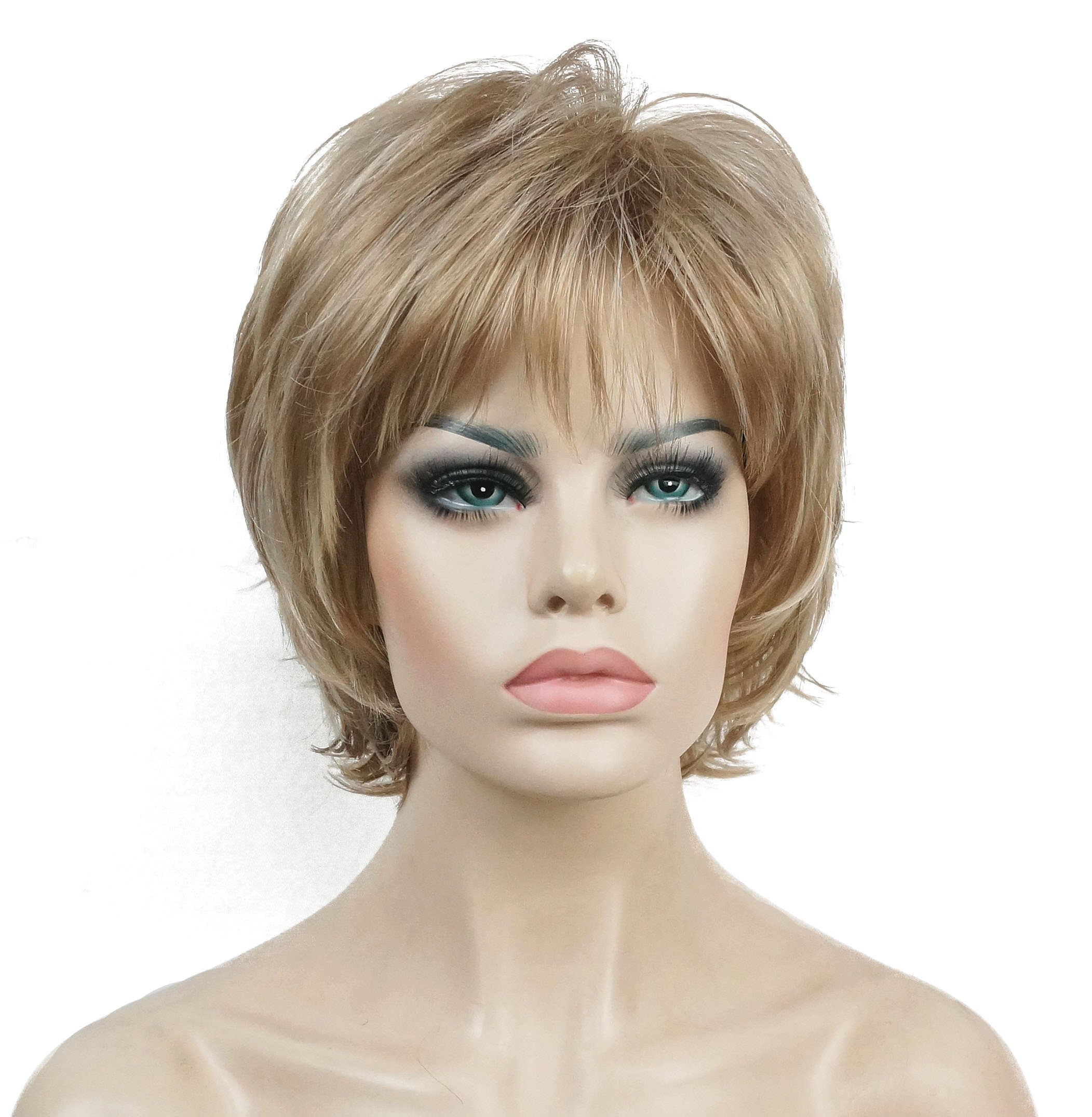 Lydell Short Layered Shaggy Full Synthetic Wig Wigs L16/613 Blonde Highlights