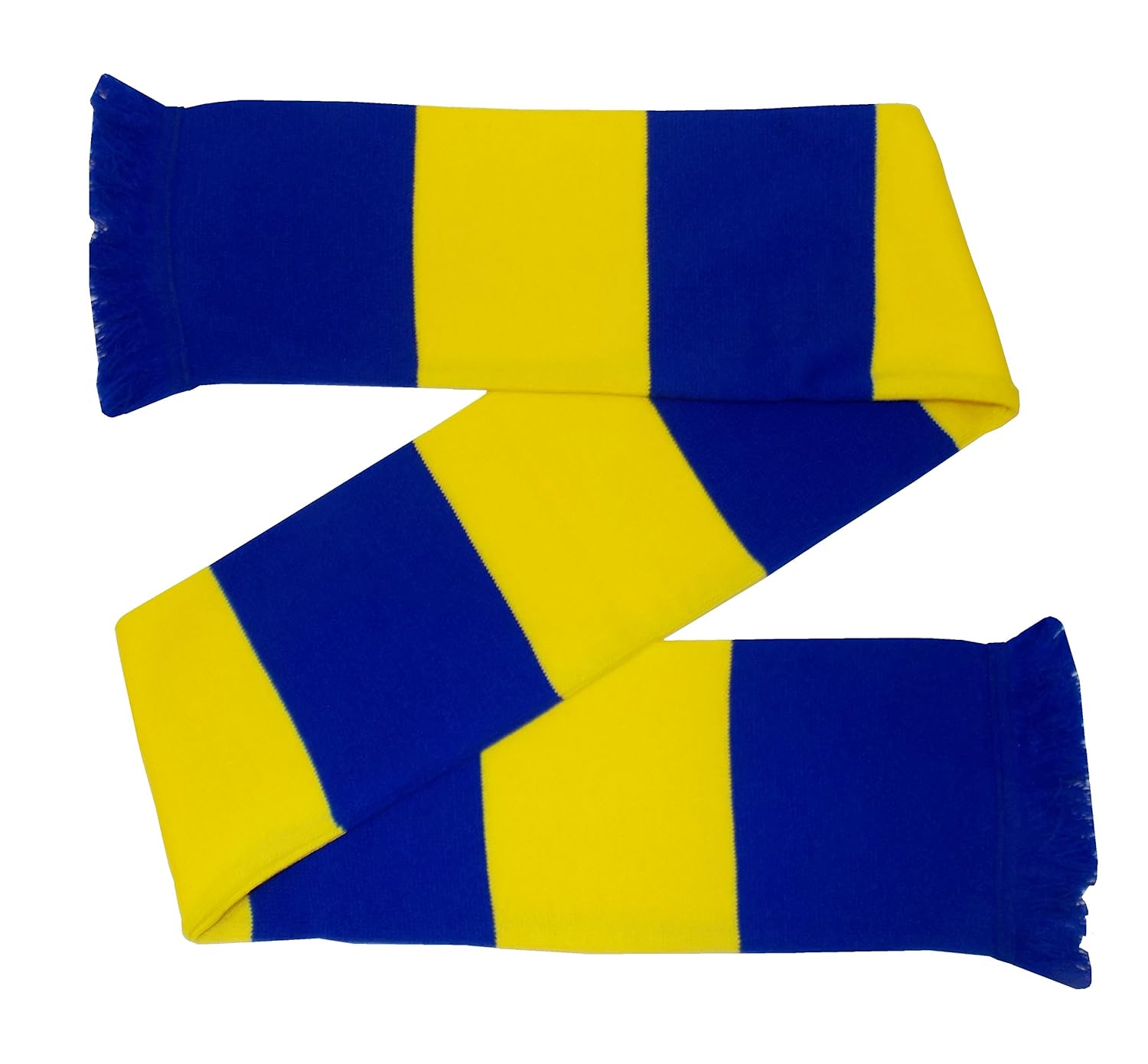 Arena Royal Blue and Yellow Retro Style Scarf Amazon.co.uk Sports