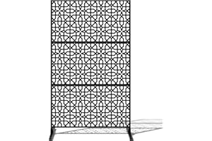 Veradek Outdoor Privacy Screen Series - Parilla Privacy Screen Set w/Stand (65% Privacy) | Made from Durable Materials; Easy Set-Up | Modern Décor for Patio Privacy, Room Divider, Fences