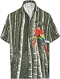 LA LEELA Men's Hawaiian Shirt Aloha Tropical