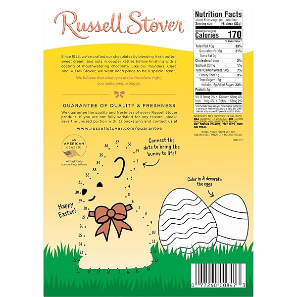 RUSSELL STOVER MILK CHOCOLATE EASTER RABBIT, 7 OZ.