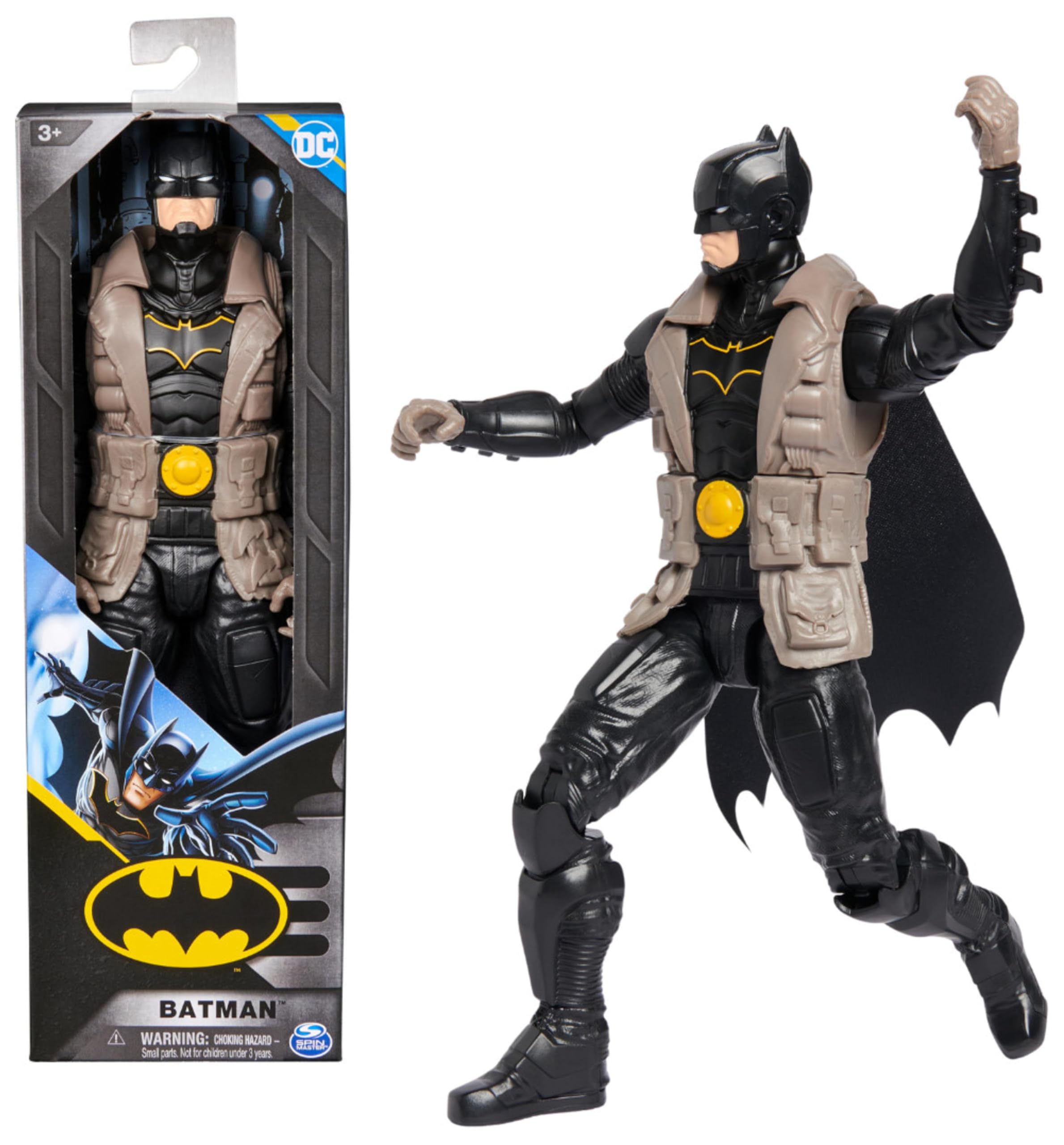 DC Comics Batman S10-Actionfigur, 30 cm groß, voll beweglich für spannende Abenteuer und actionreiche Stunts, Spielzeug für Kinder ab 4 Jahren, original Comic-Design