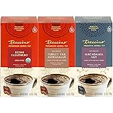 Teeccino Herbal Tea Variety Pack - Reishi Eleuthero French Roast, Turkey Tail Astragalus, & Macadamia Nut - Mushrooms & Adaptogenic Herbs, 25 Count (Pack of 3)