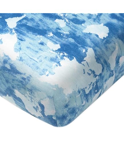 Milky Chic Organic Cotton Fitted Crib Sheets - 2 Pack For Standard 52x28x9 Inch Mattresses