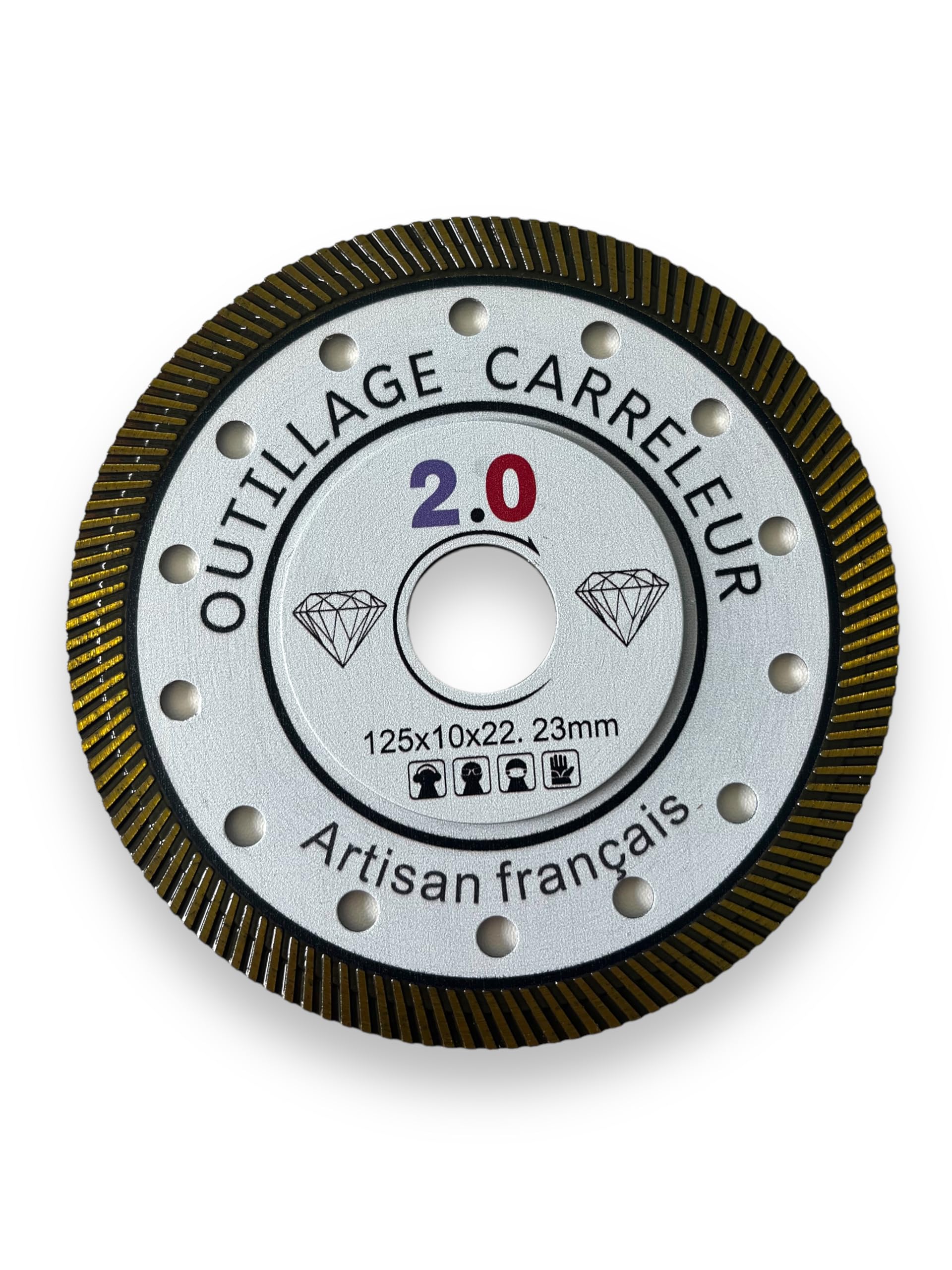 Dekton Diamond Cutting Disc 125 mm – Ultra Thin 1.1 mm – Professional Blade for Tiles, Porcelain, Marble, Stone & Ceramic – Clean Precision Cut – Outillage Carreleur 2.0