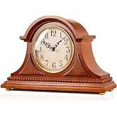 AYRELY&reg; Grandfather Mantel Clock with Hour/Quarter-Hour Chime, Elegant Wooden Frame, Table Clocks Battery Operated, Desk Shelf Vintage Clock for Living Room,Home Decor Gift