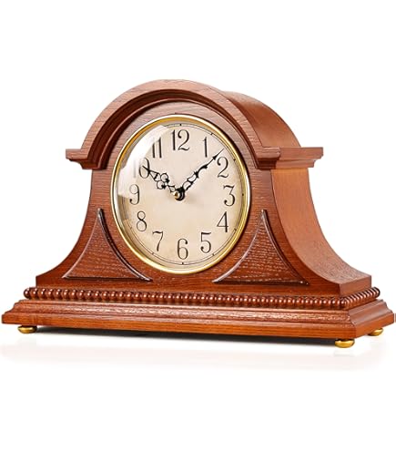 EddieBauer Wooden Mantel Clock 置き時計 レア Amazon.com: FGDFGDG Mantel Clock, 10 Inch Silent Mantle Clock