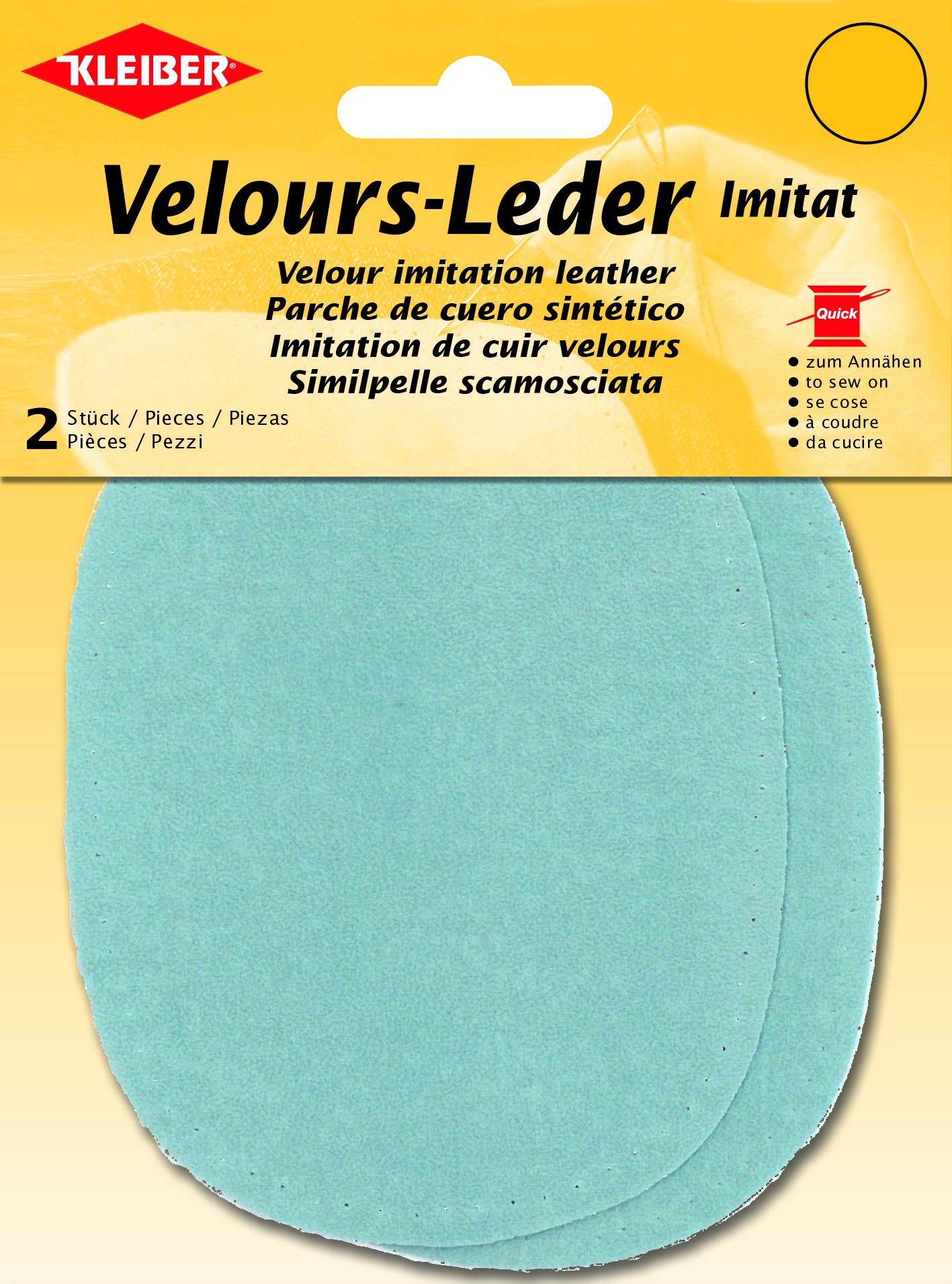Kleiber 12.5 x 10 cm Imitation Suede Leather Sew on Knee/Elbow Patches Oval, Aventurin