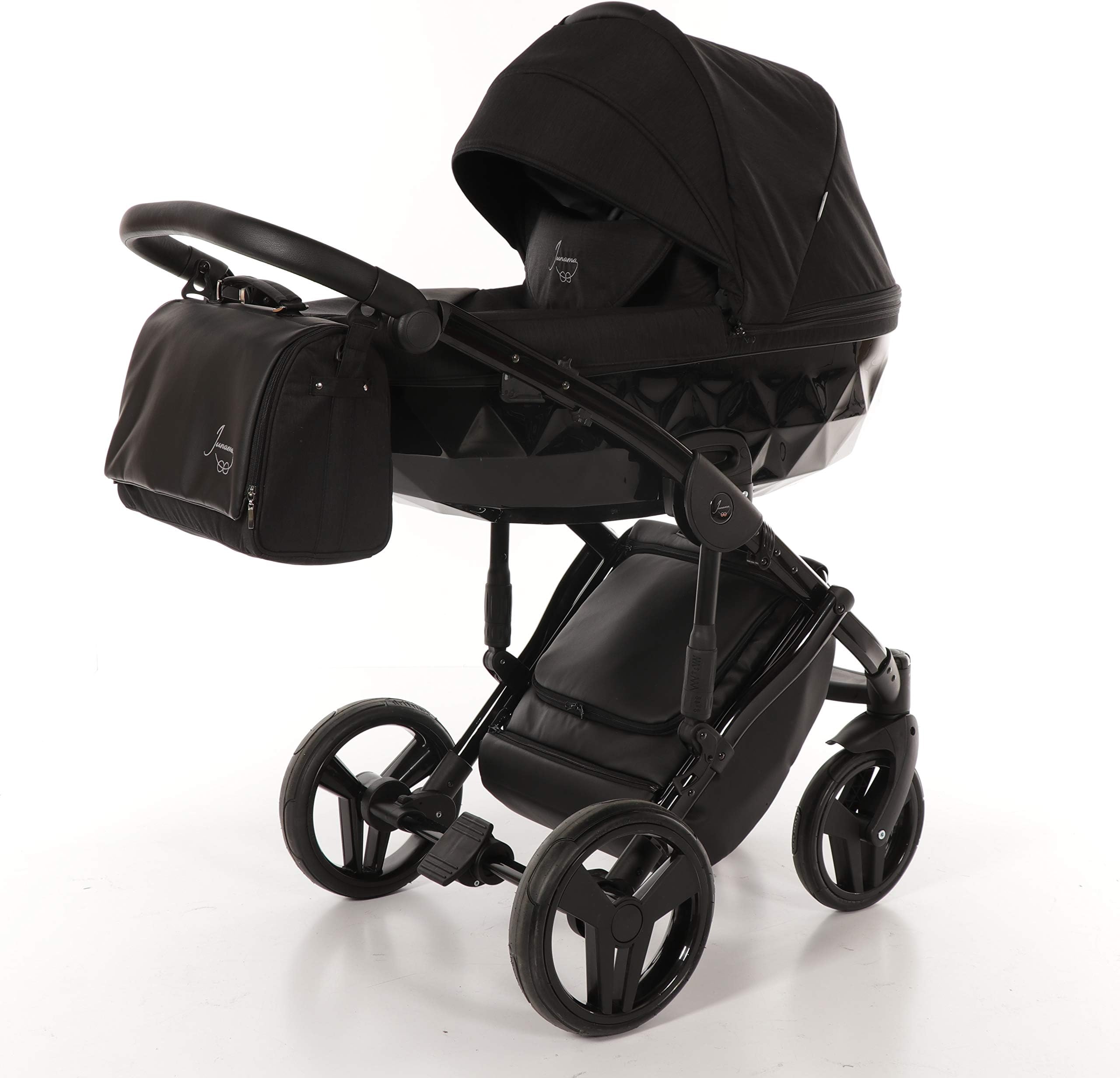 Baby Pram Pushchair Buggy Car Seat Set JUNAMA Diamond (05. Black, 2IN1)