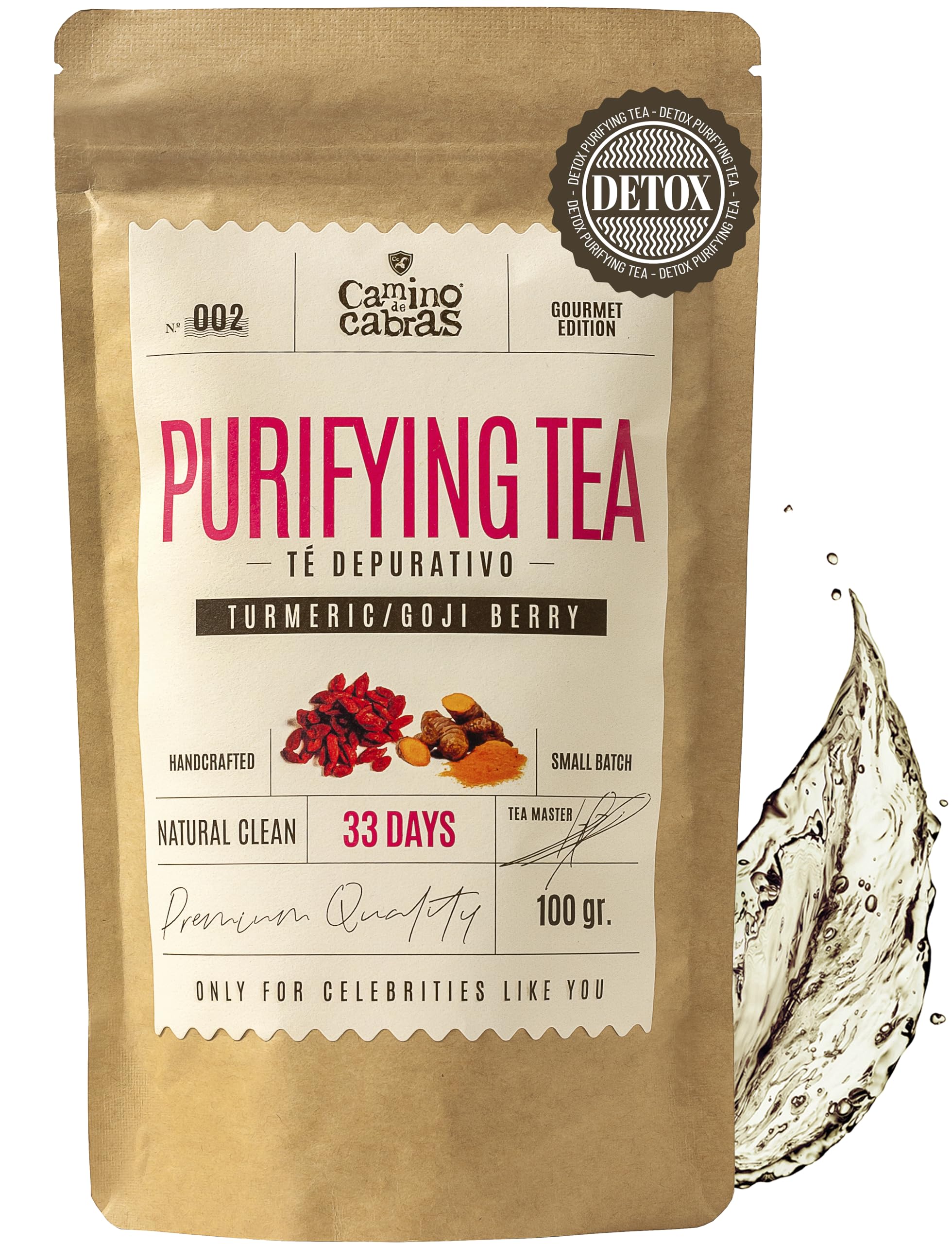 DETOX TEA - Liver Cleanse Detox and Repair - Constipation & Bloating Relief – Green Tea, Dandelion Root, Horsetail, Turmeric, Ginger, Pomegranate, Pineapple - All Natural Herbal Tea Infusion 100 g