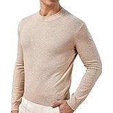 VPG Crewneck Sweater for Men, Lightweight Knit Plain Silm Fit Pullover, Black/White/Blue