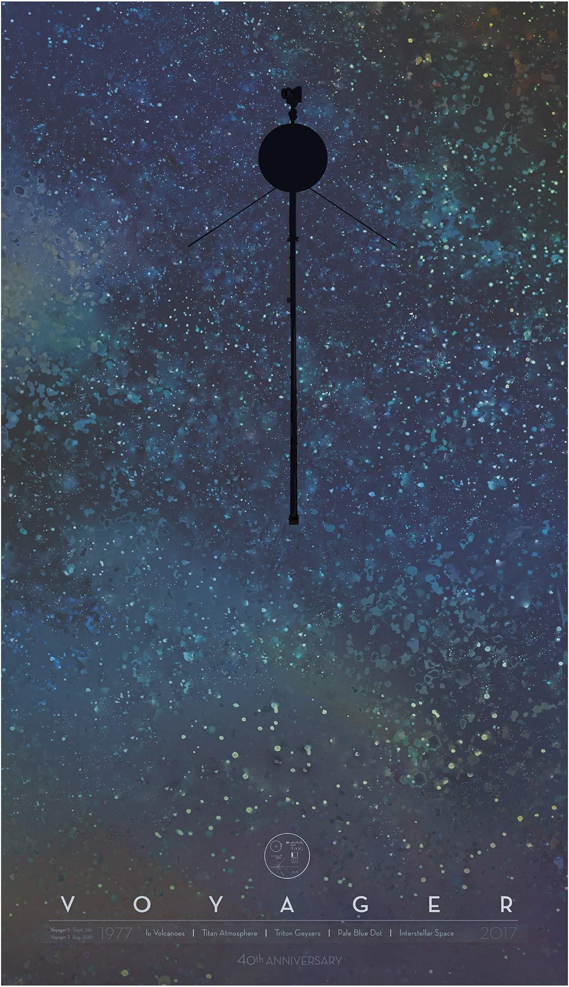 NASA JPL Space Tourism Poster – Voyager 40th Anniversary - Home Decor Wall Art Print