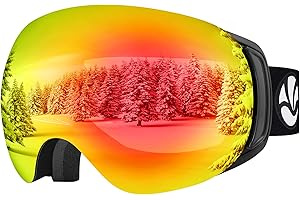 VANRORA Ski Goggles, Snowboard Goggles - Frameless Interchangeable Lens, Anti Fog and 100% UV Protection, for Men & Women