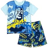 DC Comics T-Shirt and French Terry Shorts Outfit Set Toddler to Big Kid Sizes (2T - 14-16)