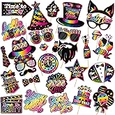 30 Pcs Happy New Year Photo Booth Props New Years Eve Selfie Photobooth Props 2026 Party Photography Decorations for Happy New Year Eve Family Party Decor