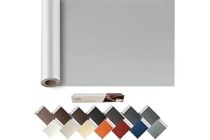 ILOFRI Leather Repair Patch for Car Seats, 60x17 inch Self Adhesive Leather and Vinyl Repair Tape Kit for Couches, Furniture, Boat Seats, Sofa, Upholstery, Auto Interior - Light Grey #2