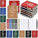 Spakon 20 Set Christian Gifts Bulk Easter Mother's Day Church Sticky Note Spiral Notebook Bible Verse Ballpoint Pen Prayer Journal Religious Scripture Notepad Sunday School Teacher Party Favors