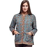 LA CERA Women's Quilted Floral Cotton Jacket – Button-Down with Pockets, Plus & Petite Sizes