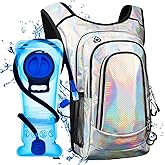 Coolfel Hydration Pack, Hydration Backpack with 2L Hydration Bladder, Festival Essential Water Backpack, Lightweight Hydration Bag Hydropack Hydro for Running, Biking, Music Festival Gear, Rave