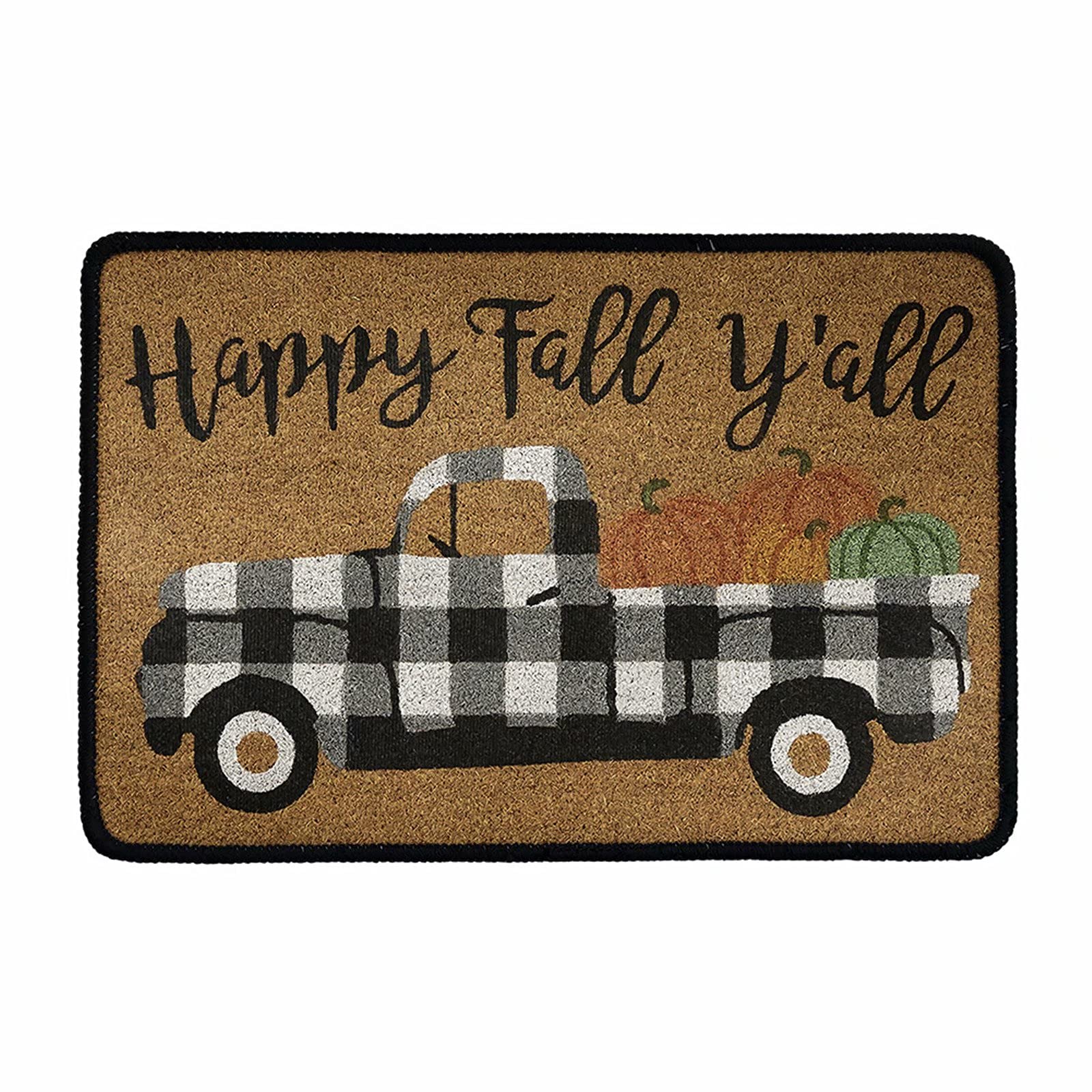 NETILGEN Halloween Doormats Blanket,Happy Fall Yall Welcome Non Slip Mat for Home Front Door,Halloween Decor Door Mats,Inside Outdoor Carpet — image 1