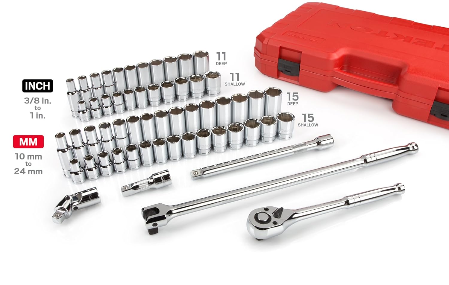 45 Piece 3 4 Inch 6 Point Tekton 13101 3 8 Inch Drive Socket Set Inch Metric 19 Mm 5 16 Inch 8 Mm Power Hand Tools Industrial Scientific Urbytus Com