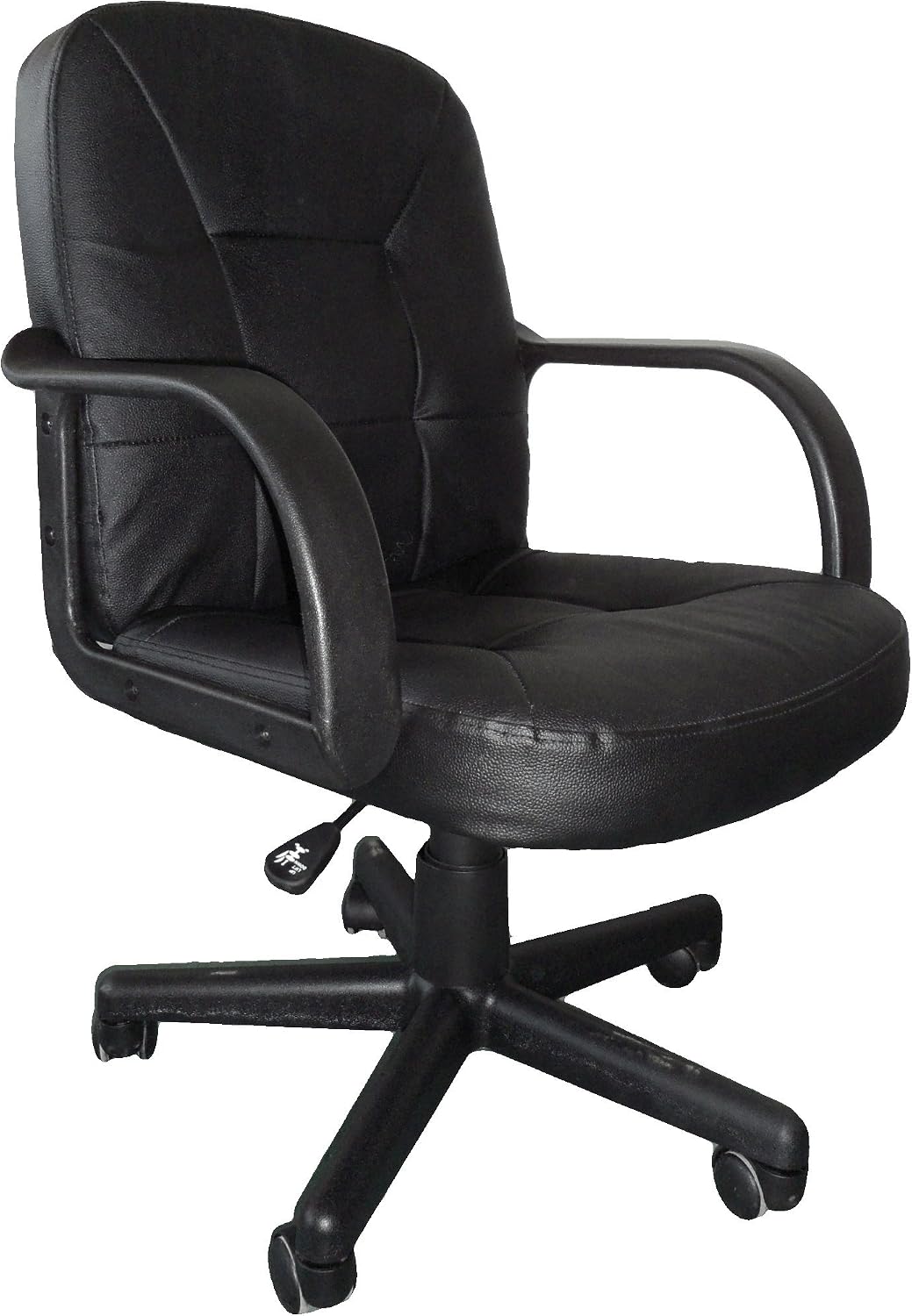 Eliza Tinsley Medium Back Leather Faced Armchair, Black - Image 3