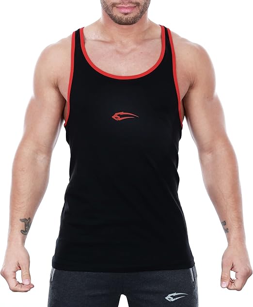 SMILODOX Stringer Herren Muskelshirt mit Aufdruck für Sport Gym