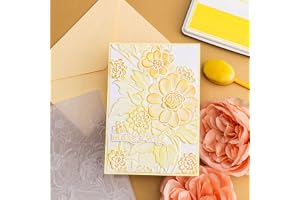 3D Embossing Folder for Card Making, Textures Fades Clear Plastic Embossing Folder Template for DIY Scrapbooking and Other Paper Crafts Arts Suplies Scrapbook Photo Album Decor (Bloom Floral)