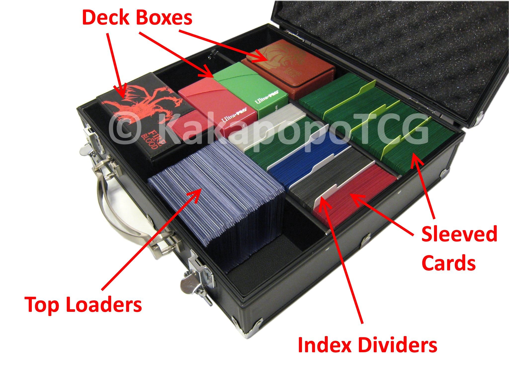 KakapopoTCG Black Kaiba's Briefcase Lockable Storage Carry Case for