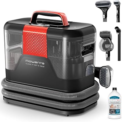 Clean It Hot & Cold, Aspiradora tapicerías 1150W, 5 Acc, Negro