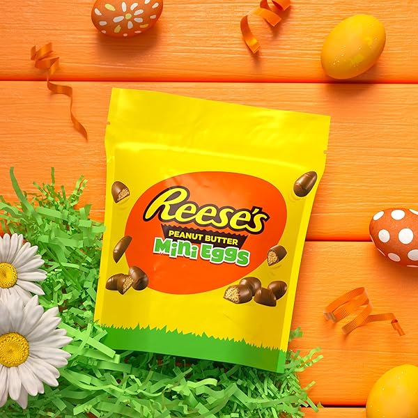 REESE’S UNWRAPPED CHOCOLATE PEANUT BUTTER CREME MINI EGGS, EASTER CANDY BAG, 7.6 OZ