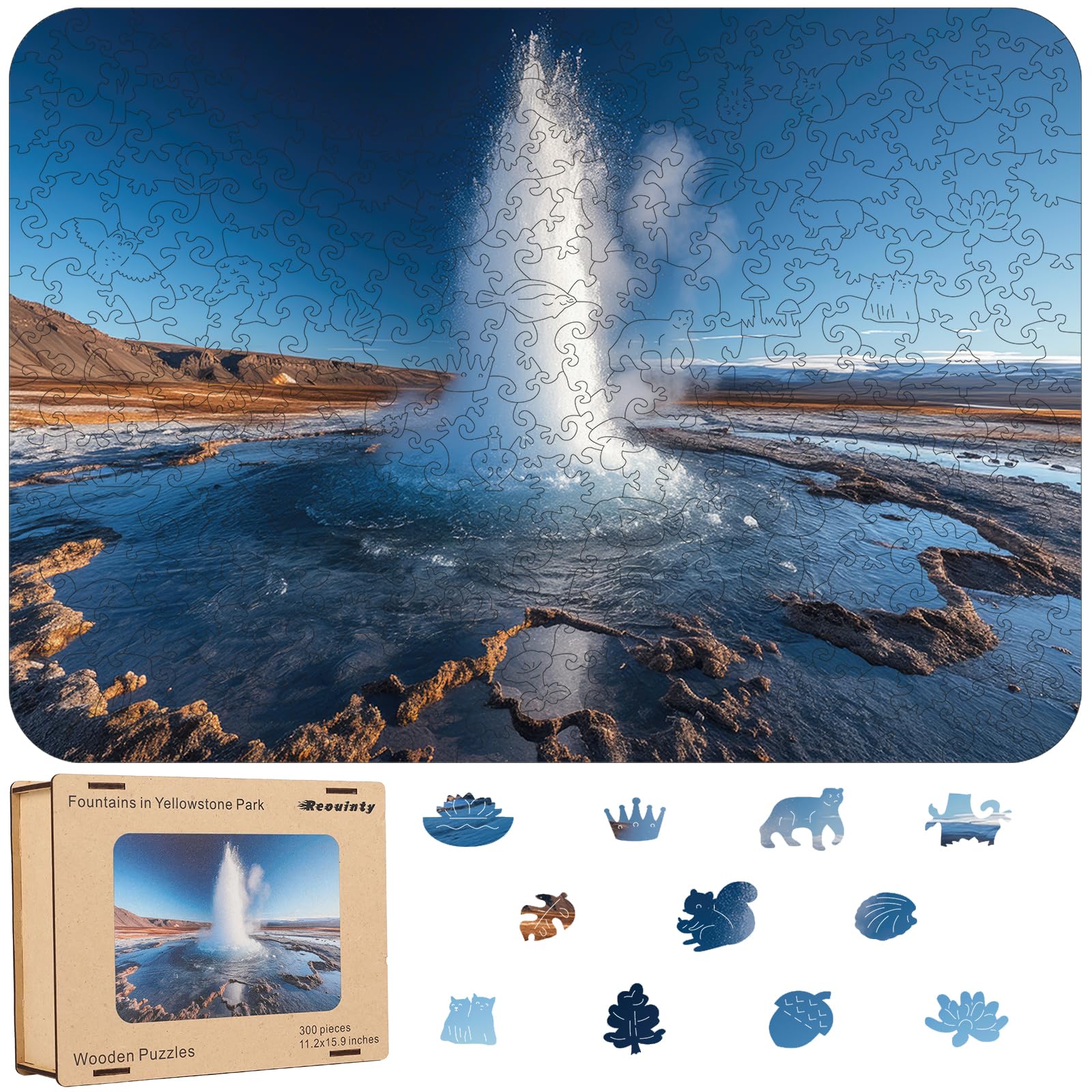 Photo 1 of ***NOT SAME PICTURE AS STOCK PHOTO***
Reouinty Wooden Puzzle for Adult 500 Piece, Yellowstone Park, Landscape Jigsaw Puzzle, Wooden Puzzle for Valentine's Day for Adult and Teens(15.9 * 11.2in)