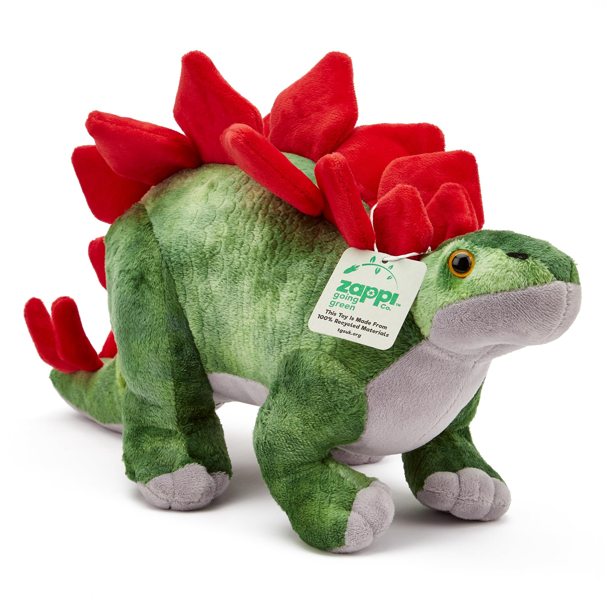 Zappi Co Children's 100% Recycled Realistic Lifelike Large Plush Toy - Soft & Cuddly Stuffed Animal for Boys and Kids (43cm Length) (Stegosaurus) — image 1