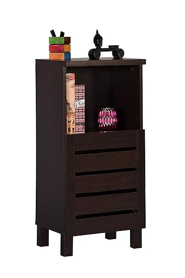 DeckUp Uniti End Table/Storage Cabinet (Dark Wenge, Matte Finish)