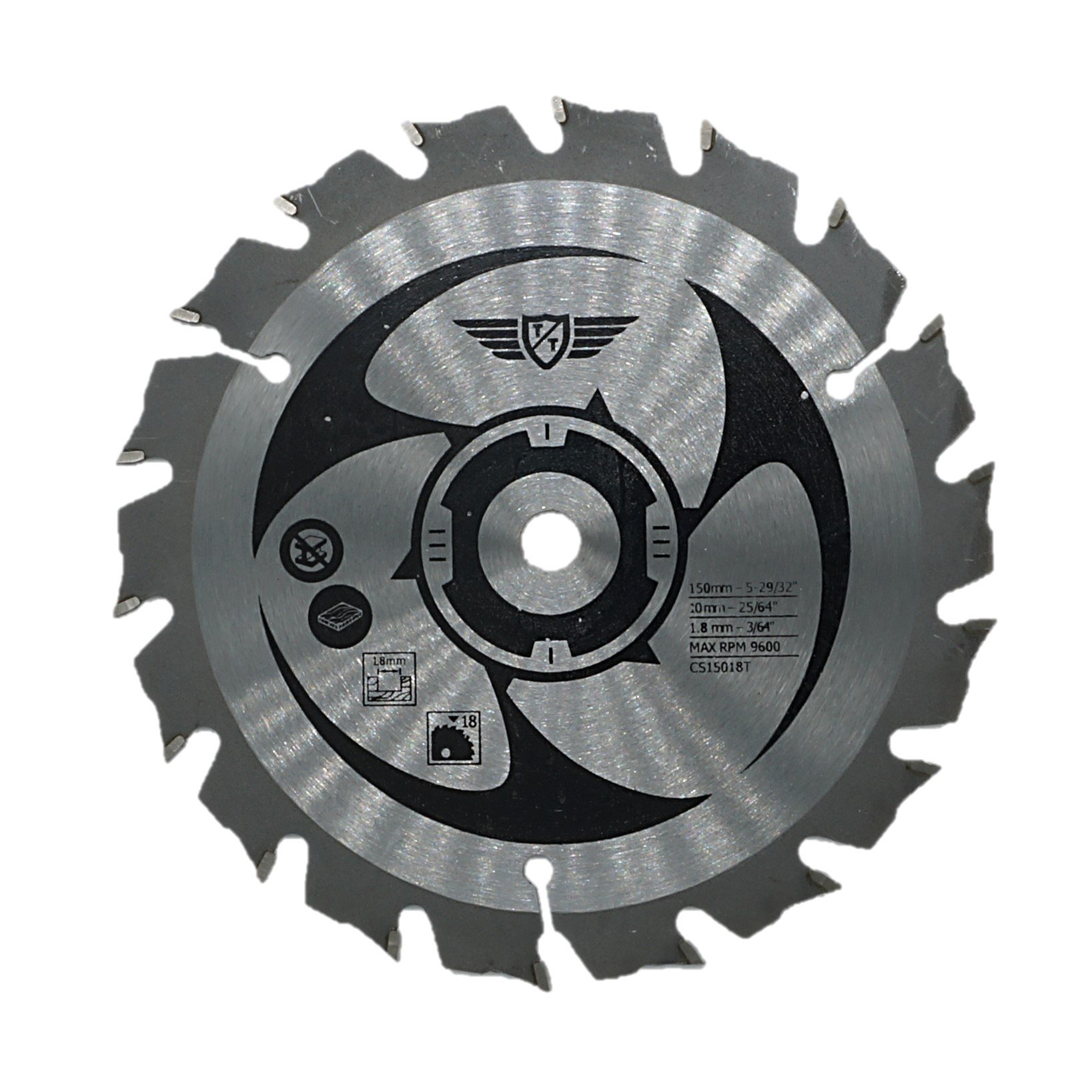 1 x TopsTools CS15018T 150mm 18T 10mm Bore TCT CSB150A1 Saw Blades