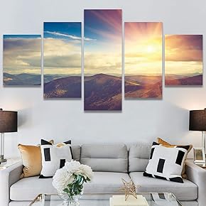 SIGNWIN 5 Panel Canvas Wall Art Modern Art...