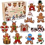 Christmas Gingerbread Sewing Toys Gingerbread Man Craft Kit for Kids Holiday Bowl Fillers Decors Xmas Themed Knitted Felt Set