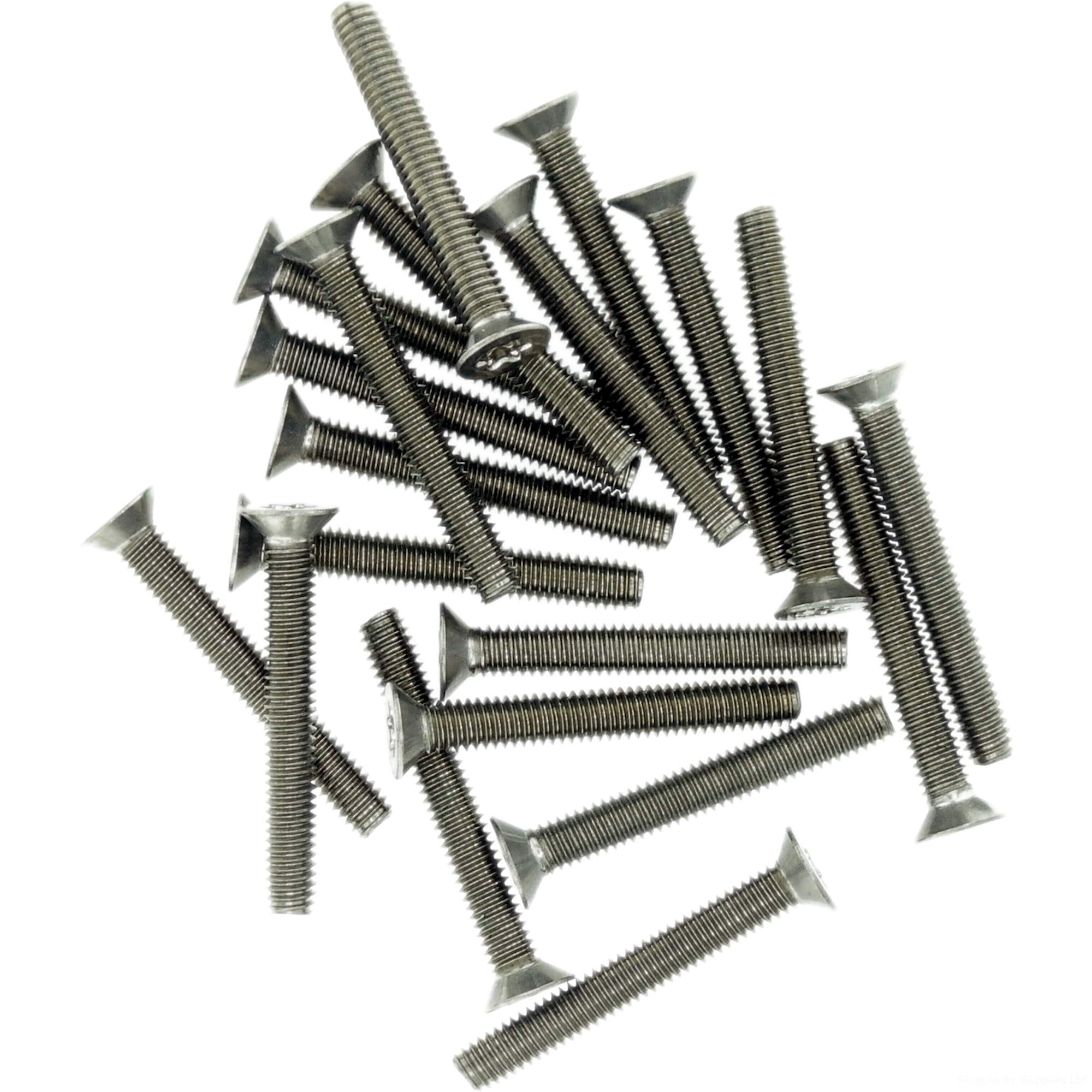 M5 (5mm x 20mm) TX Socket Countersunk Thread Rolling Screw - Stainless Steel (A2) (Pack of 20)