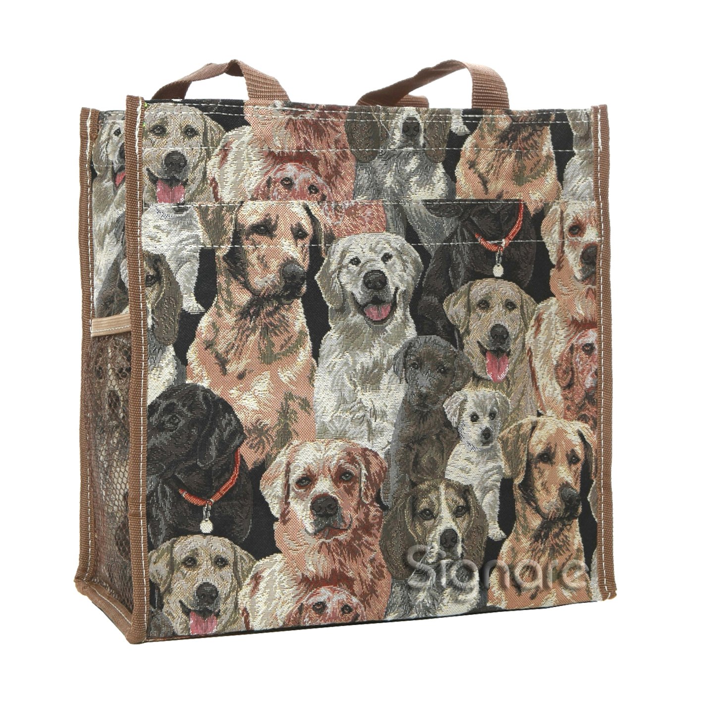 Signare Tapestry Shoulder Bag Shopping Bag for Women with Dog Design (Labrador, SHOP-LAB) โ image 1