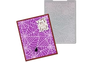 Arbuya Happy Halloween Spider Web Embossing Folders for Card Making Scrapbooking Tags and Other Paper Crafting Decoration
