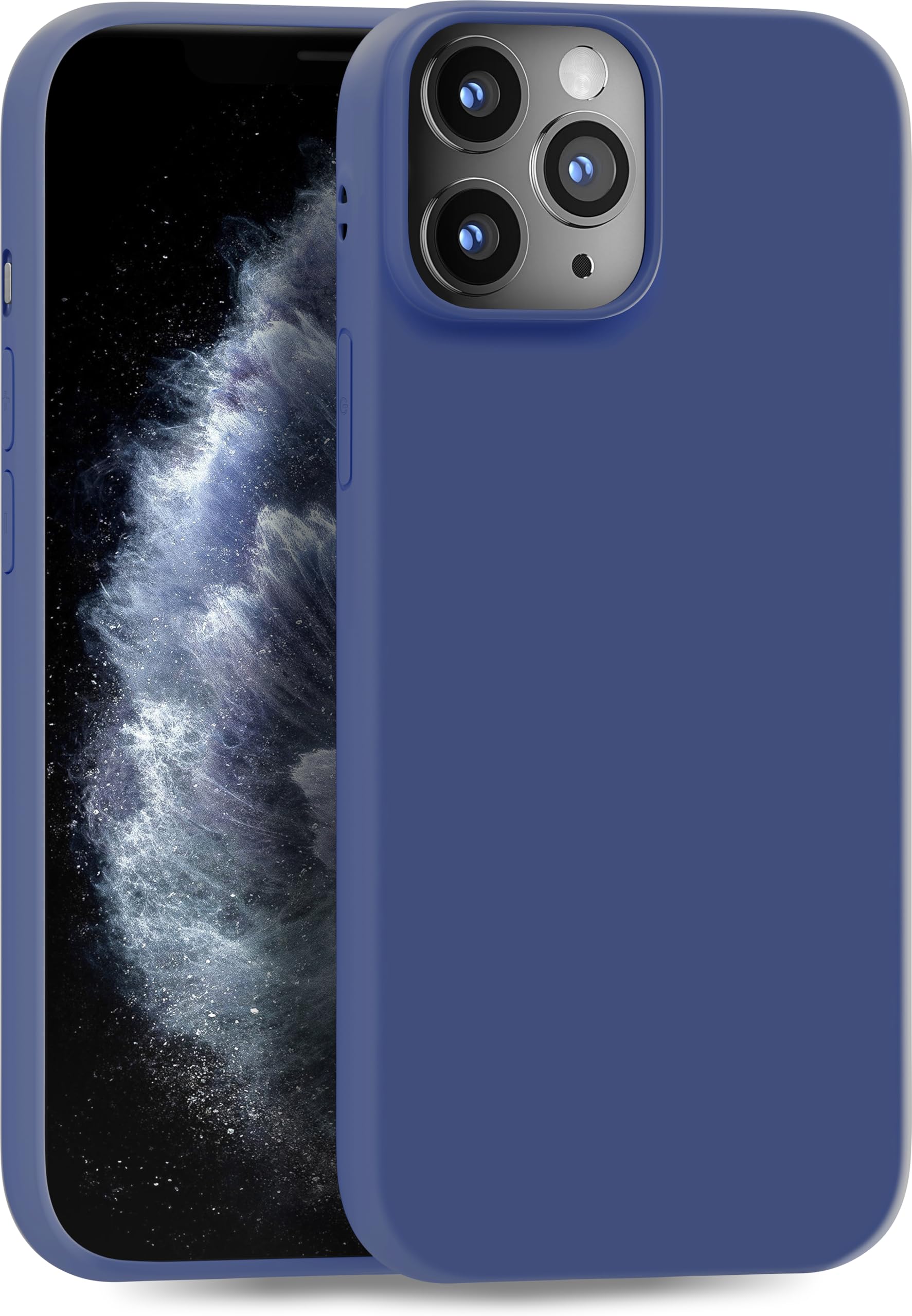 MyGadget TPU Case for iPhone 11 Pro Max - [ Camera Protection & Anti Fingerprint ] - Silicone Cover with Soft Touch & Anti Scratch Shell - Matte Dark Blue