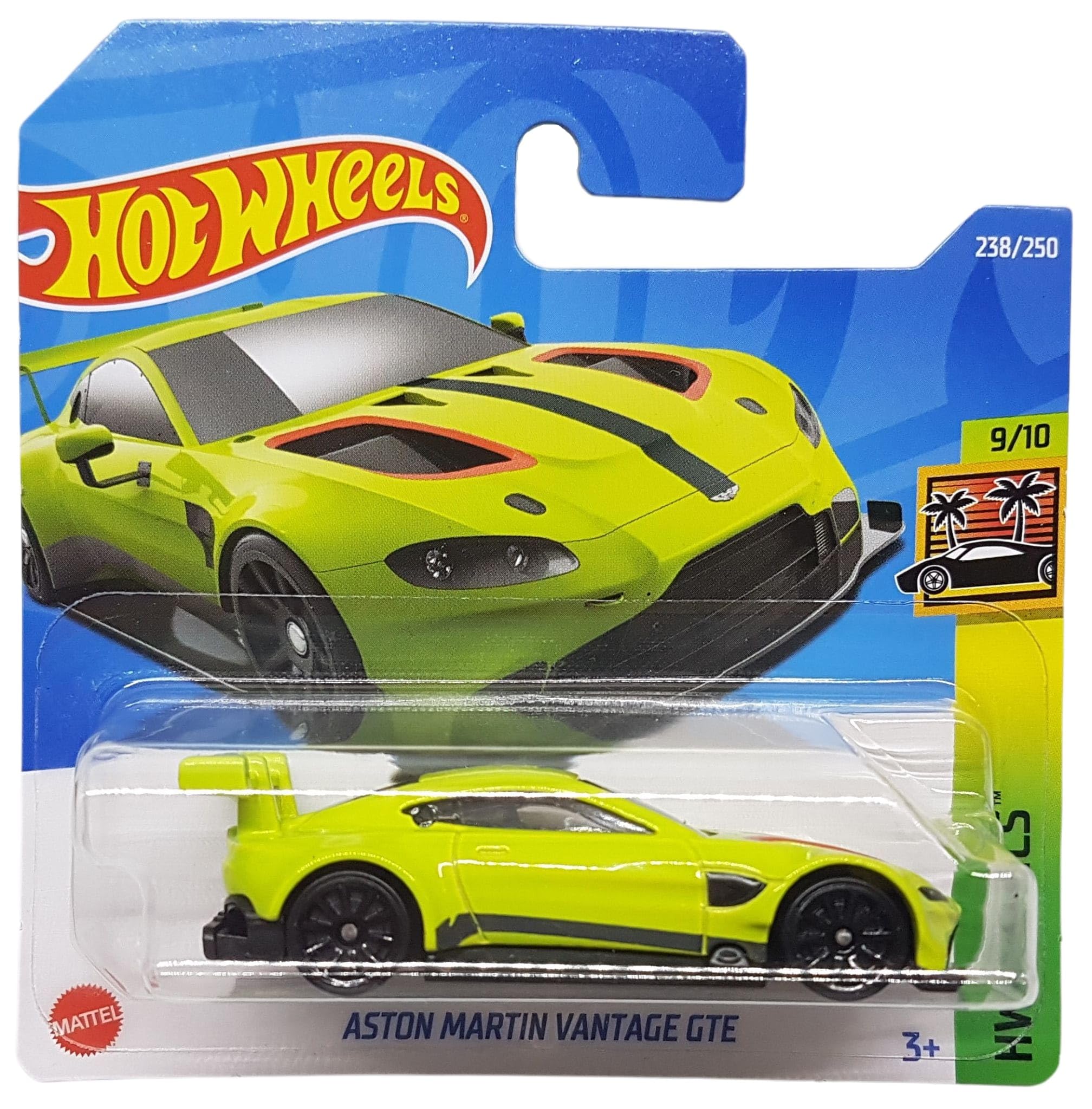 Hot Wheels - Aston Martin Vantage GTE - HW Exotics 9/10 - HCT19 - Short Card - Racing Car - Endurance Grand Tourer - Mattel 2022