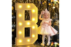 YBQZ 4FT Marquee Light Up Letters, Large Light Up Letters for Baby Shower Birthday Wedding Engagement Party Decor, Marquee Letters Mosaic Letters for Balloons for Party Decoration Letter B