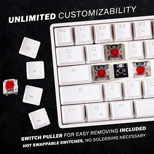 HK GAMING GK61 Mechanical Gaming Keyboard – 61-Key, RGB Illuminated, USB