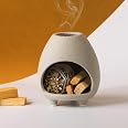 Ceramic Palo Santo Burner – Mini Chiminea For Sage, Incense & Meditation, Handmade Aromatherapy Decor