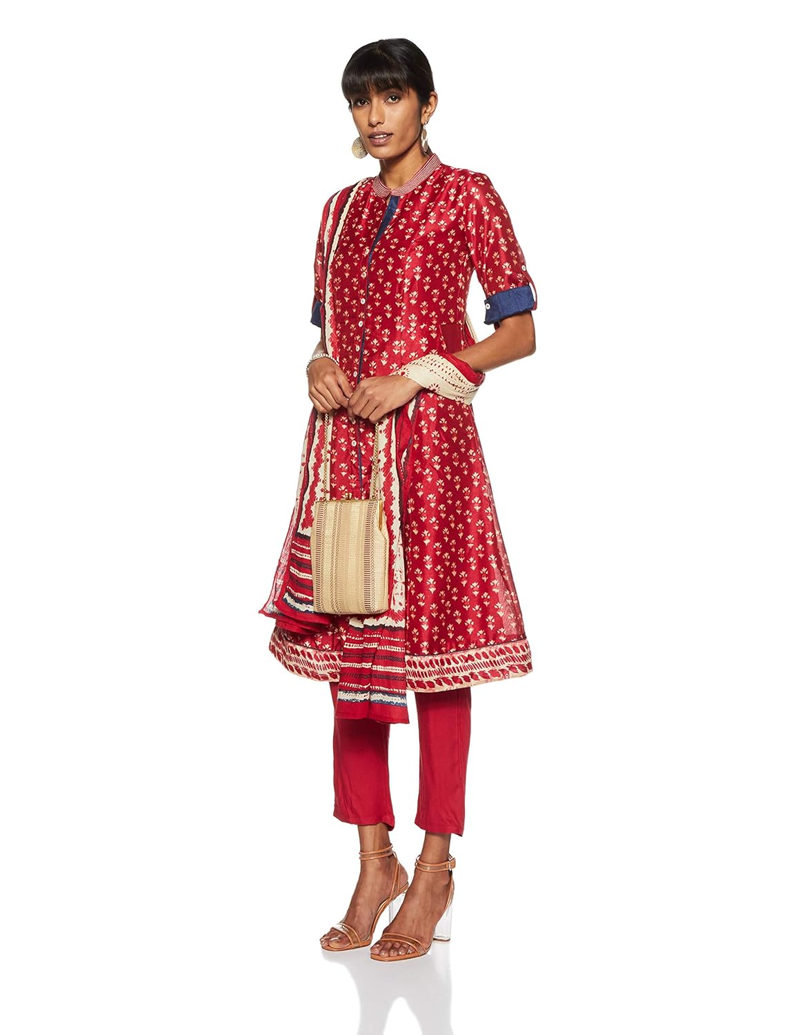 biba women's angrakha salwar suit set