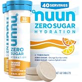 Nuun Zero Sugar Hydration Electrolyte Tablets Mixed Citrus, GF &amp; Vegan, 4PK | 40 Servings with Sodium, Potassium, Chloride, Calcium, Magnesium, Light &amp; Delicious Fruit Flavors, No Sugar, Gluten Free