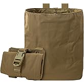 ULIONTAC Tactical Foldable Buckle Pouch - 500D Nylon Roll Up Drop Dump Pouch for Tactical Duty Belt Molle Tool Bag Space Saving