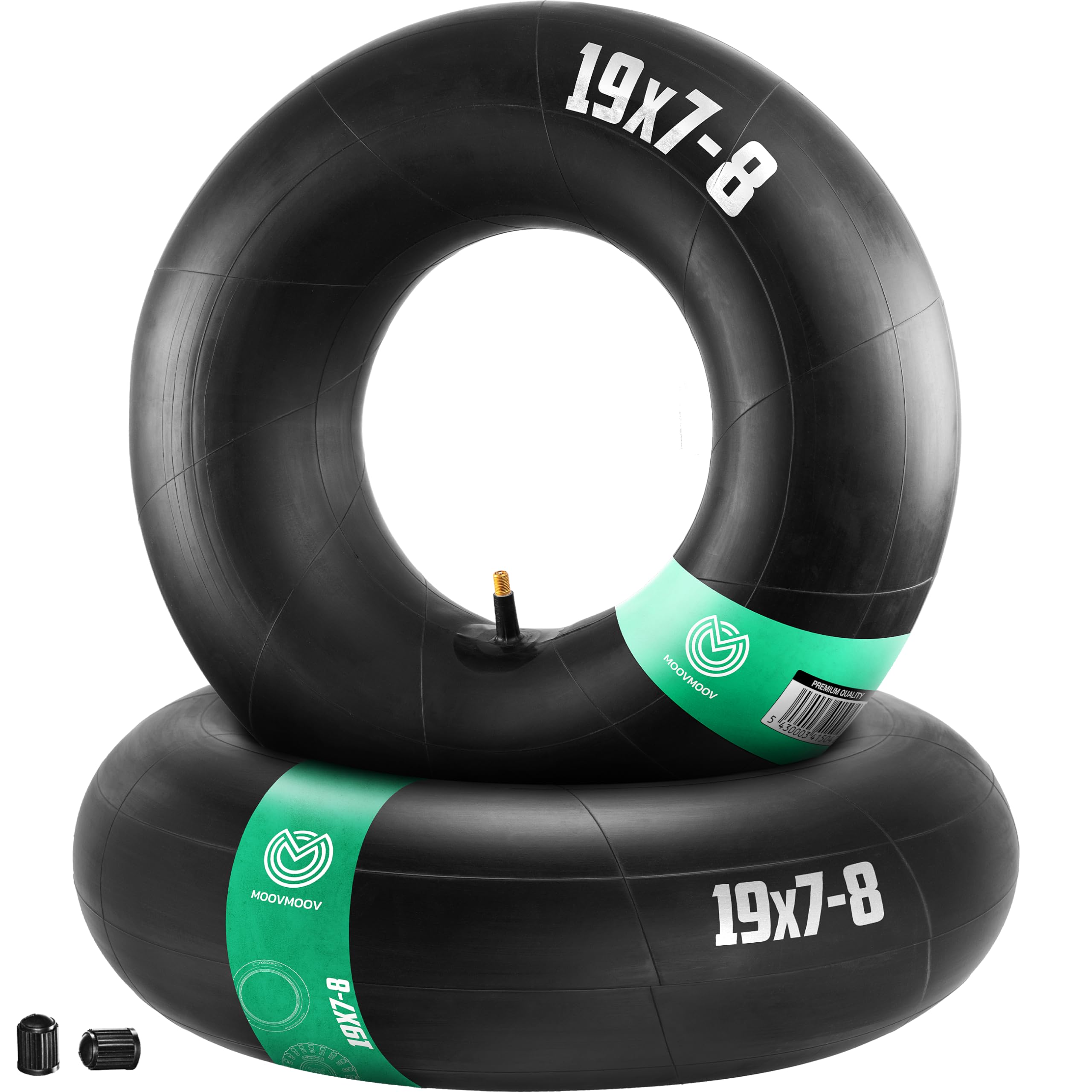 MOOVMOOV 2 Inner Tubes 19x7-8 | Compatible with Tyres 18x6.50 to 19x7-8 inches - Universal Size Straight Valve TR13 - For Quad Bikes, Lawn Mowers, Vans, Tractors, Golf Carts, and Others.