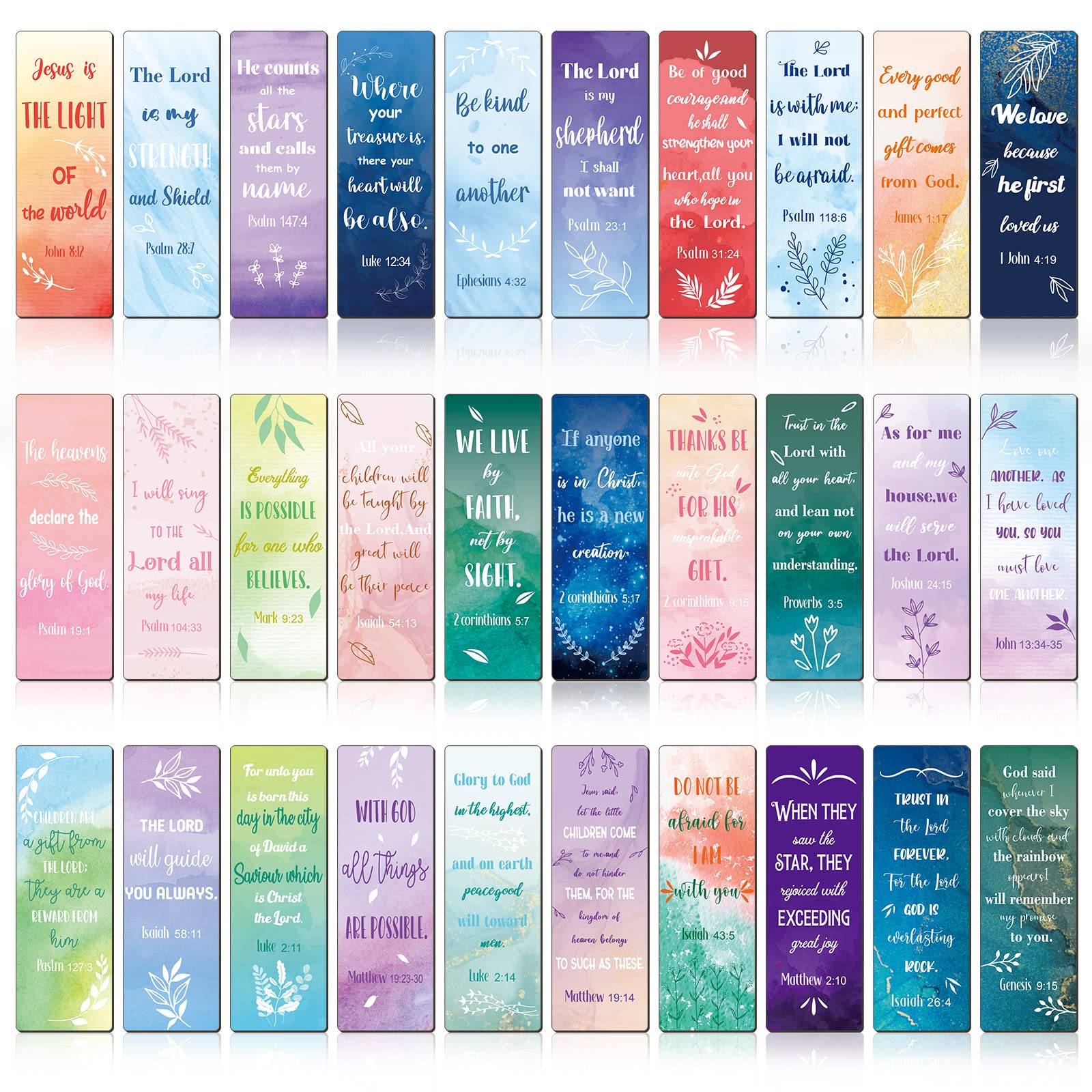 30 Pieces Christian Bookmarks Magnetic Bible Verse Bookmarks Religious ...